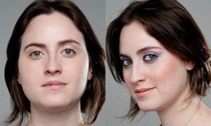 Antes e depois: maquiagem para pele muito branca e olhos verdes